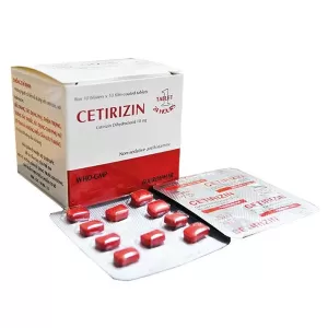 Cetirizin 10mg Fourdiphar (10 vỉ x 10 viên/hộp)