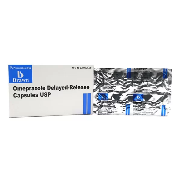 Omeprazole Delayed - Release 20mg (10 blisters x 10 capsules/box)