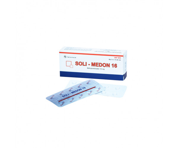 Thuốc kháng viêm Soli-medon 16mg (3 vỉ x 10 viên/hộp)