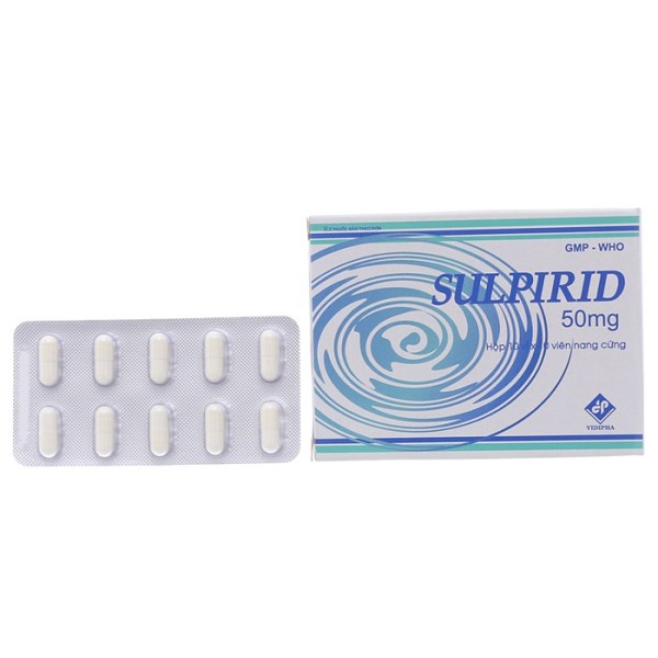 Thuốc điều trị chứng lo âu Sulpirid 50mg Vidipha (10 vỉ x 10 viên/hộp)
