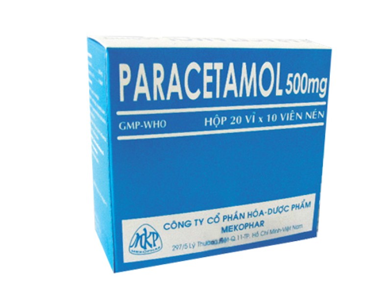 Thuốc giảm đau, hạ sốt Paracetamol 500mg MKP (20 vỉ x 10 viên/hộp)