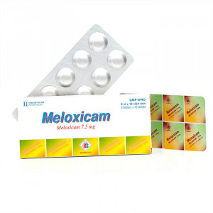 Thuốc giảm đau, kháng viêm Meloxicam 7.5mg DMC (2 vỉ x 10 viên/hộp)