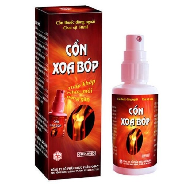 Cồn xoa bóp OPC dạng xịt (50ml)