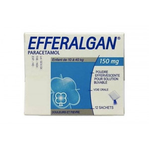 Thuốc giảm đau, hạ sốt cho trẻ em Efferalgan 150mg (12 gói/hộp)