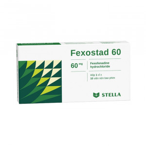 Thuốc điều trị viêm mũi dị ứng & nổi mề đay vô căn mãn tính Fexostad 60mg (10 viên/hộp)