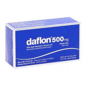 Thuốc trợ tĩnh mạch và bảo vệ mạch Daflon 500mg (4 vỉ x 15 viên/hộp)