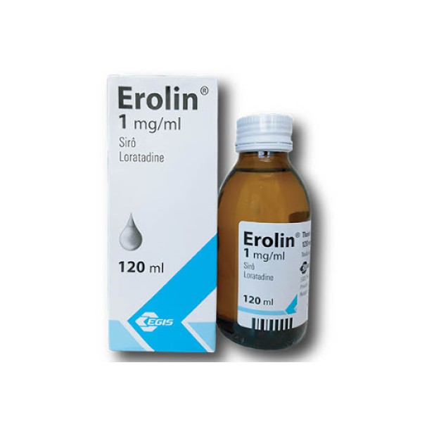 Siro điều trị làm giảm triệu chứng viêm mũi dị ứng & chứng nổi mề đay mãn tính Erolin (120ml)