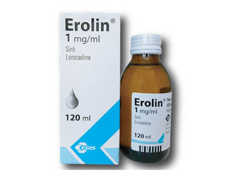 Siro điều trị làm giảm triệu chứng viêm mũi dị ứng & chứng nổi mề đay mãn tính Erolin (120ml)