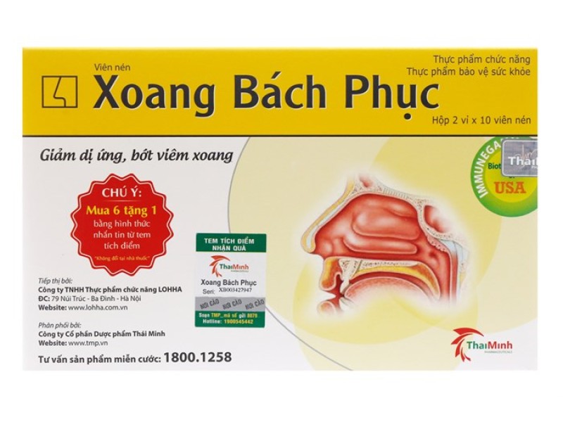 Viên uống hỗ trợ điều trị viêm xoang Xoang Bách Phục (2 vỉ x 10 viên/hộp)