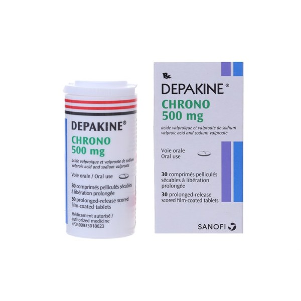 Thuốc trị động kinh Depakine Chrono 500mg (30 viên/hộp)
