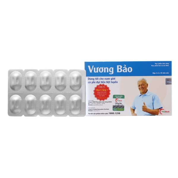 Viên uống hỗ trợ điều trị phì đại tiền liệt tuyến Vương Bảo (2 vỉ x 10 viên/hộp)