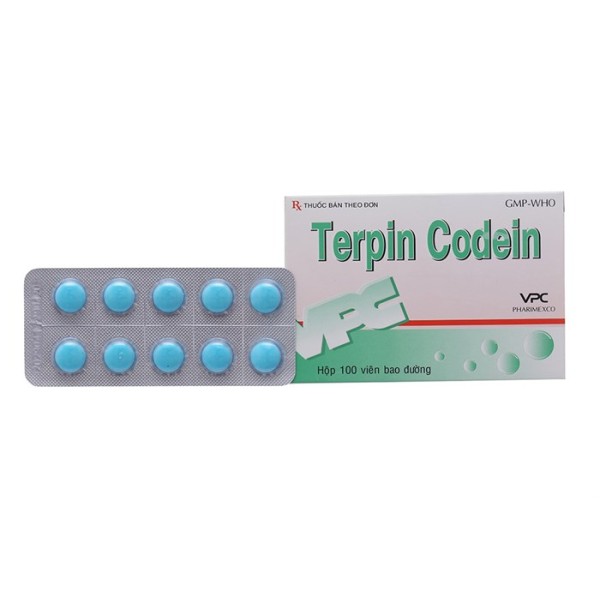 Thuốc điều trị triệu chứng ho khan Terpin Codein VPC (10 vỉ x 10 viên/hộp)