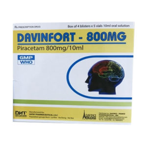 Thuốc điều trị suy giảm trí nhớ Davinfort 800mg (4 vỉ x 5 ống/hộp)