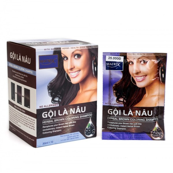 Gội Là Nâu Matrix (10 gói x 30ml/hộp)