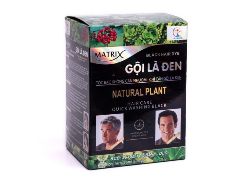 Gội Là Đen Matrix (10 gói x 25ml/hộp)