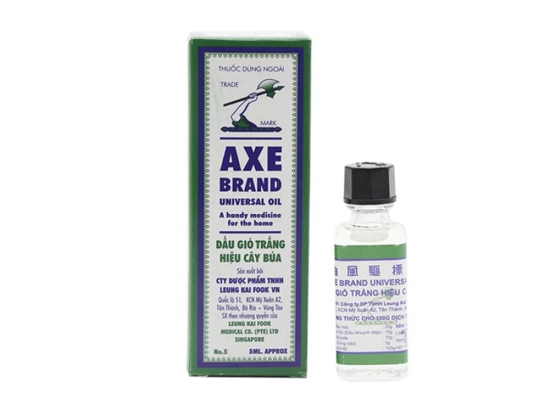 Dầu gió trắng hiệu Cây Búa Axe Brand (5ml)