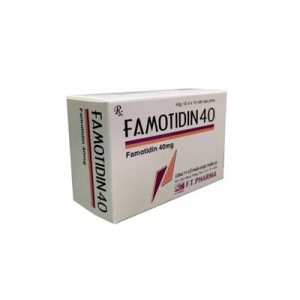 Thuốc điều trị viêm loét dạ dày tá tràng Famotidin 40mg F.T Pharma (10 vỉ x 10 viên/hộp)