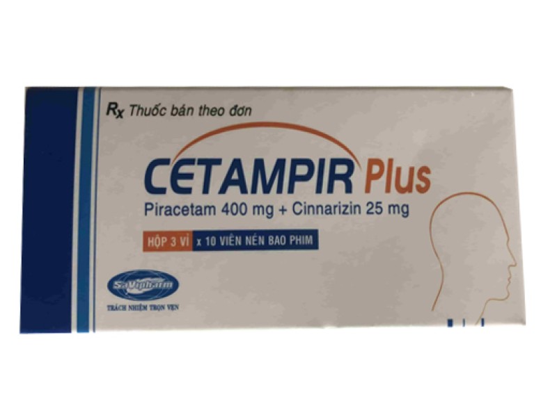 Thuốc điều trị chứng đau nửa đầu Cetampir plus (3 vỉ x 10 viên/hộp)
