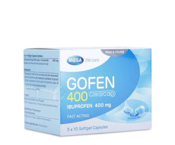 Thuốc giảm đau, kháng viêm Gofen 400mg (5 vỉ x 10 viên/hộp)