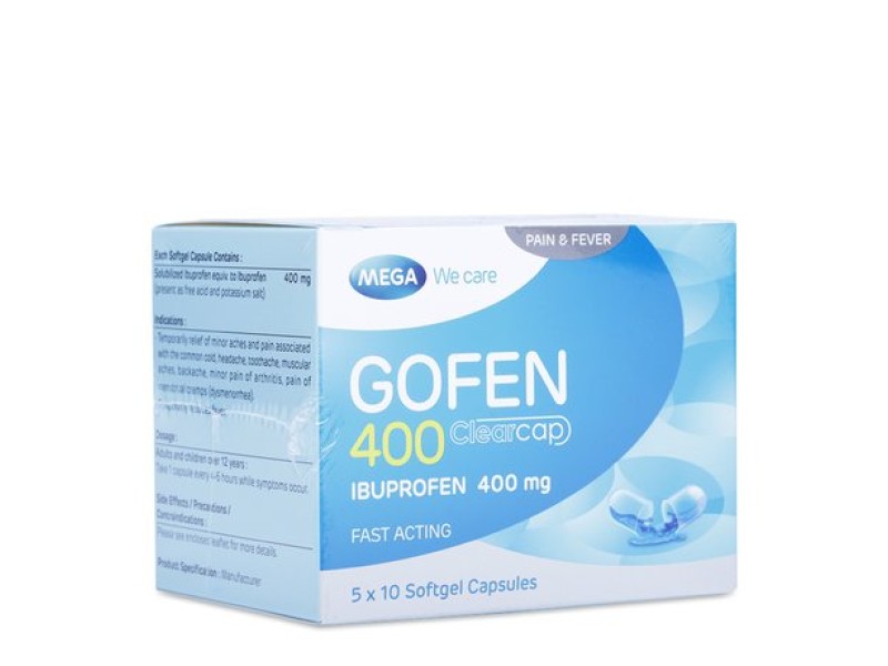 Thuốc giảm đau, kháng viêm Gofen 400mg (5 vỉ x 10 viên/hộp)