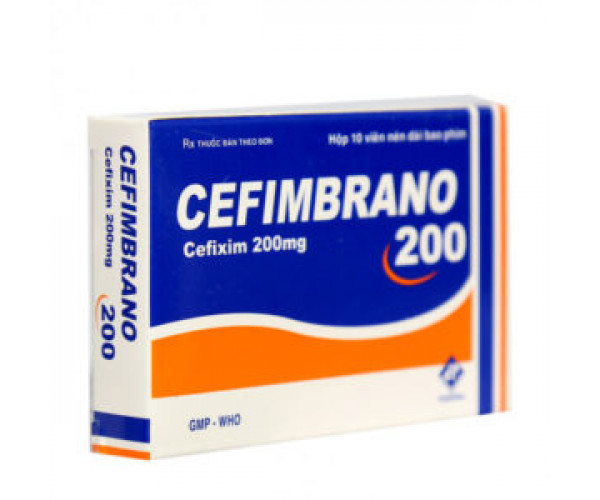 Thuốc kháng sinh Cefimbrano 200 (10 viên/hộp)