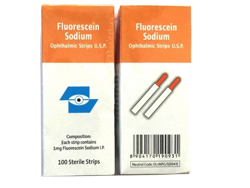 Que nhuộm Fluorescein Sodium Surgi Edge (100 que/hộp)
