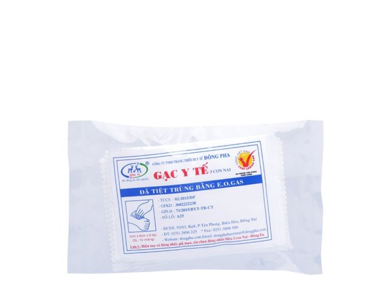 Gạc y tế tiệt trùng Đông Pha (5cmx6cm)