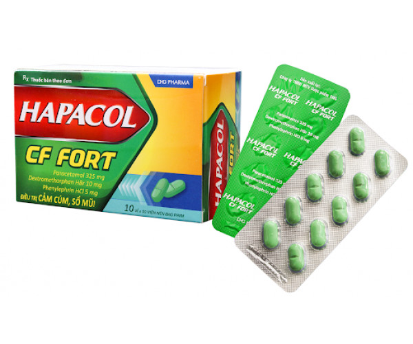 Thuốc trị cảm cúm trẻ em Hapacol CF Fort (10 vỉ x 10 viên/hộp)