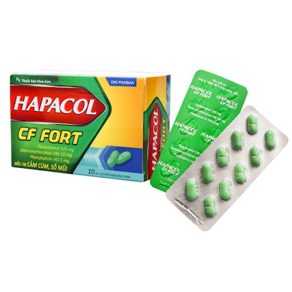 Thuốc trị cảm cúm trẻ em Hapacol CF Fort (10 vỉ x 10 viên/hộp)