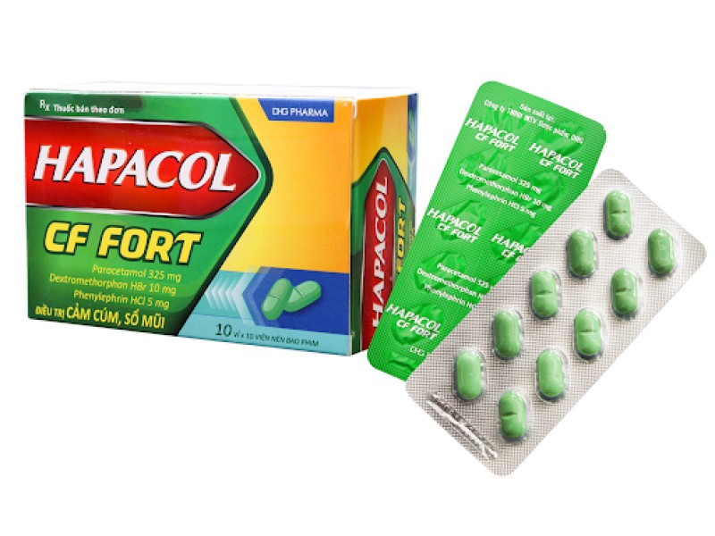 Thuốc trị cảm cúm trẻ em Hapacol CF Fort (10 vỉ x 10 viên/hộp)
