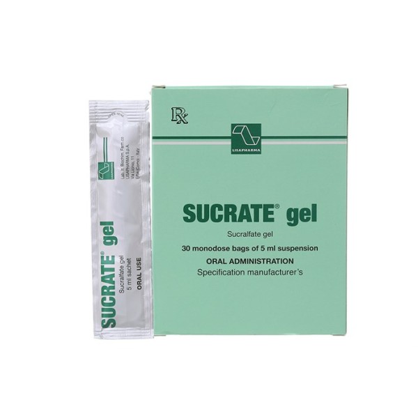 Thuốc trị loét dạ dày, tá tràng Sucrate Gel (30 gói/hộp)