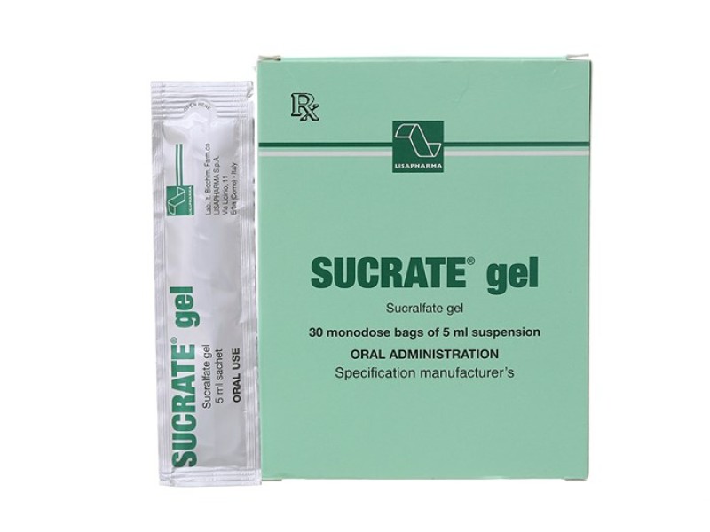 Thuốc trị loét dạ dày, tá tràng Sucrate Gel (30 gói/hộp)