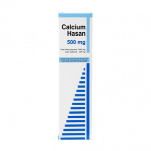 Viên sủi hỗ trợ điều trị bệnh loãng xương Calcium Hasan 500mg (20 viên/tube)