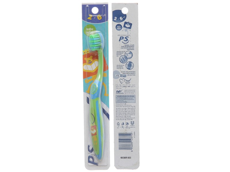 Bàn chải cho bé 2 - 6 tuổi P/S Kids lông siêu mềm