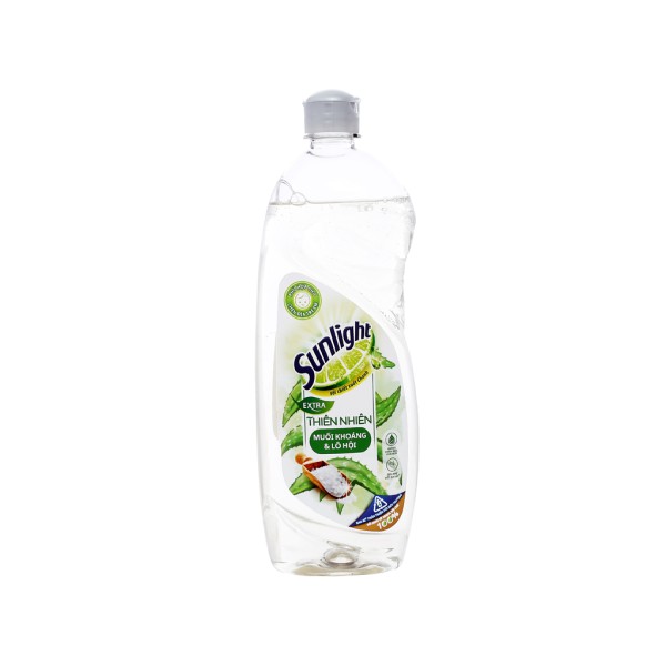 Nước rửa chén Sunlight Extra thiên nhiên muối khoáng và lô hội (725ml)