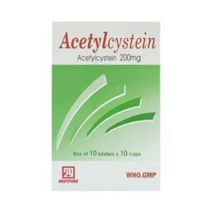 Acetylcystein 200mg Nadyphar (10 vỉ x 10 viên/hộp)