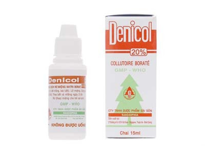 Dung dịch rơ miệng cho trẻ em Denicol 20% (15ml)