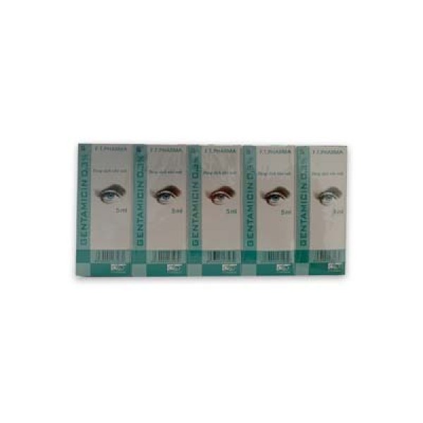 Thuốc nhỏ mắt Gentamicin 0.3% F.T Pharma (5ml)