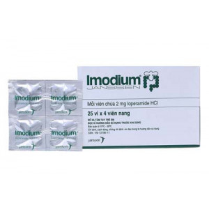 Thuốc trị tiêu chảy Imodium 2mg (25 vỉ x 4 viên/hộp)