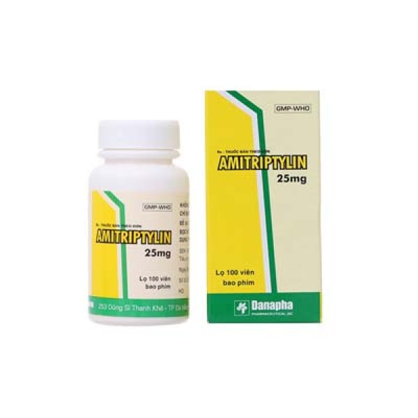 Thuốc chống trầm cảm Amitriptylin 25mg Danapha (100 viên/hộp)