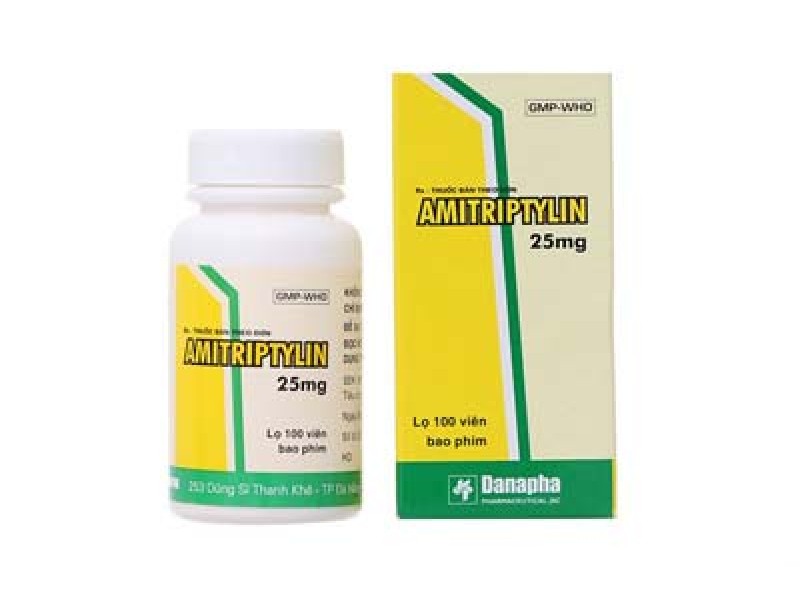 Thuốc chống trầm cảm Amitriptylin 25mg Danapha (100 viên/hộp)