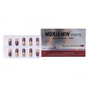 Thuốc bổ sung acid amin và vitamin Moriamin Forte (10 vỉ x 10 viên/hộp)