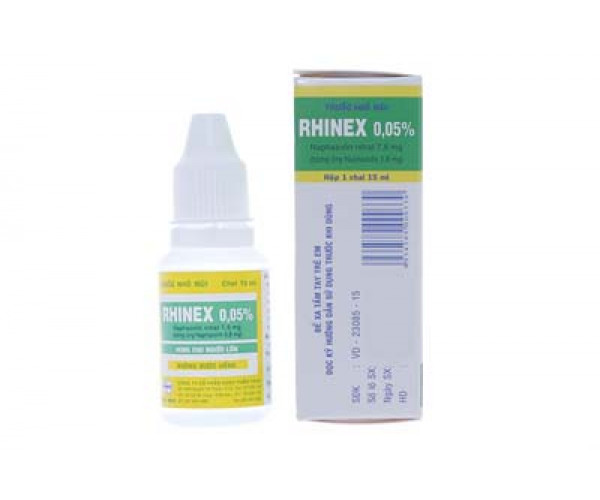 Thuốc nhỏ mũi giảm sung huyết Rhinex 0.05% (15ml)
