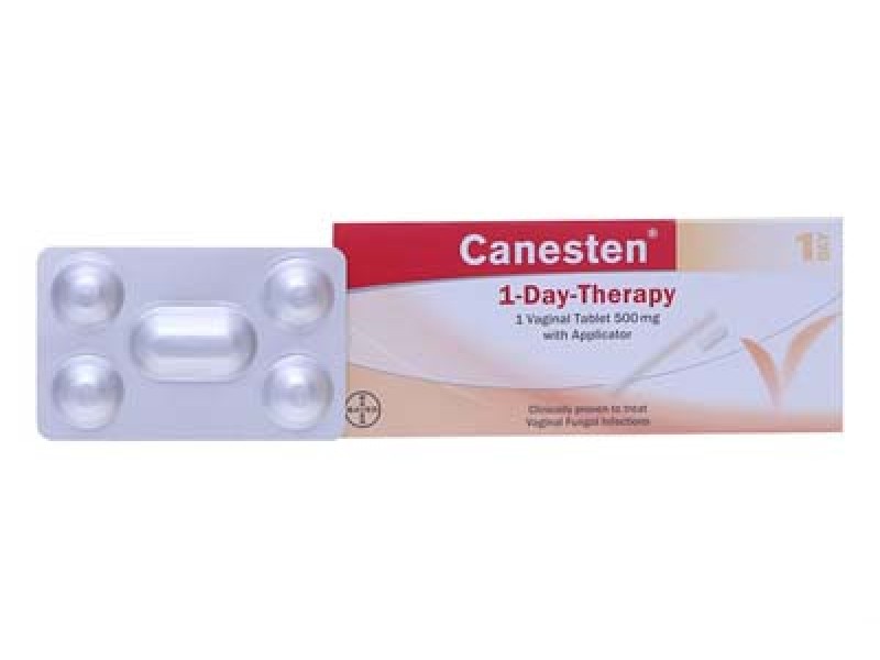 Viên đặt âm đạo trị nấm Canesten 500mg (1 viên/hộp)
