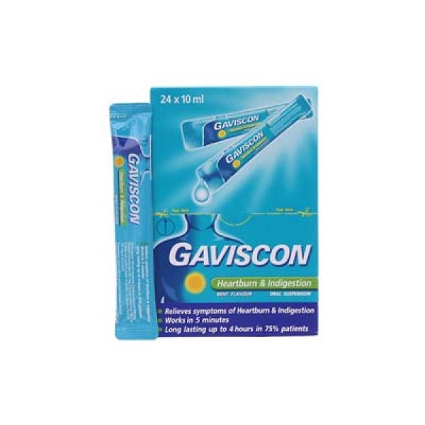 Thuốc điều trị loét dạ dày, tá tràng Gaviscon 10ml (24 gói/hộp)