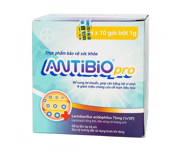 Thực phẩm chức năng giúp cân bằng hệ vi sinh đường ruột Antibio Pro (10 lốc x 10 gói/hộp)