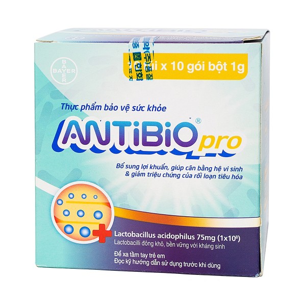 Thực phẩm chức năng giúp cân bằng hệ vi sinh đường ruột Antibio Pro (10 lốc x 10 gói/hộp)