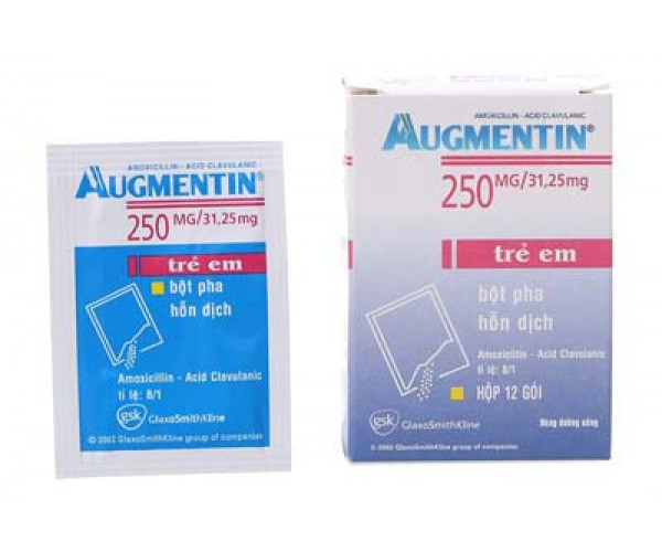 Thuốc kháng sinh Augmentin 250mg/31.25mg (12 gói/hộp)