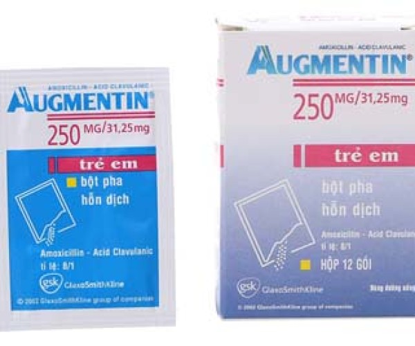 Thuốc kháng sinh Augmentin 250mg/31.25mg (12 gói/hộp)