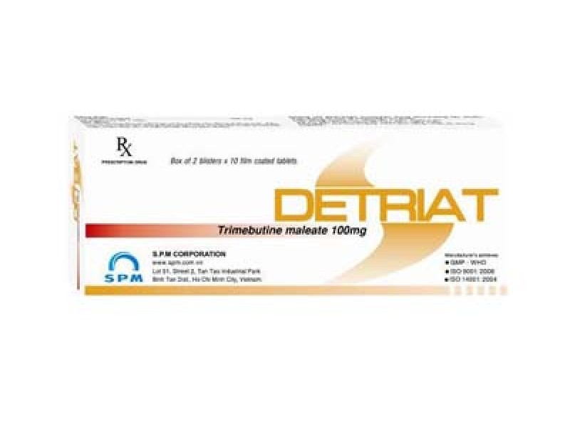 Thuốc trị rối loạn nhu động ruột Detriat (2 vỉ x 10 viên/hộp)